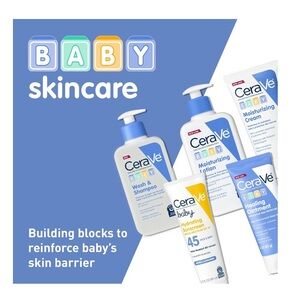 2 Bottles - CeraVe Baby Cream, Gentle Moisturizing Cream - 8 Ounce each